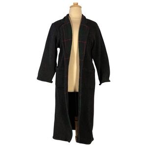 Vintage 100% Wool Sweater Coat‎ Women’s M Gray Long Sleeve Cozy Casual